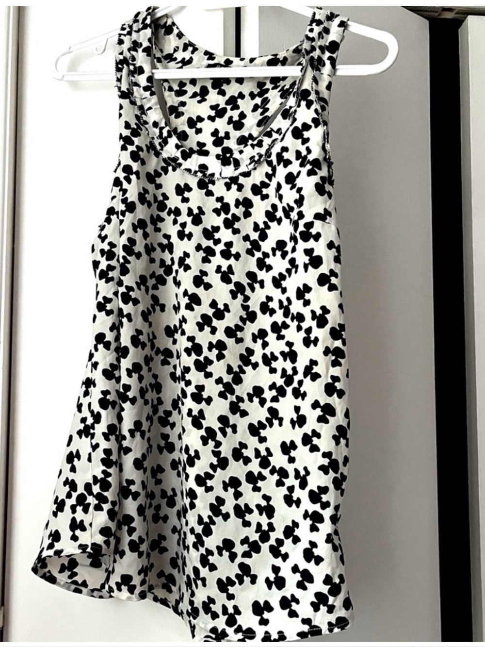 Vintage Jacob Geometric Pattern Scalloped Hem Tank Top
